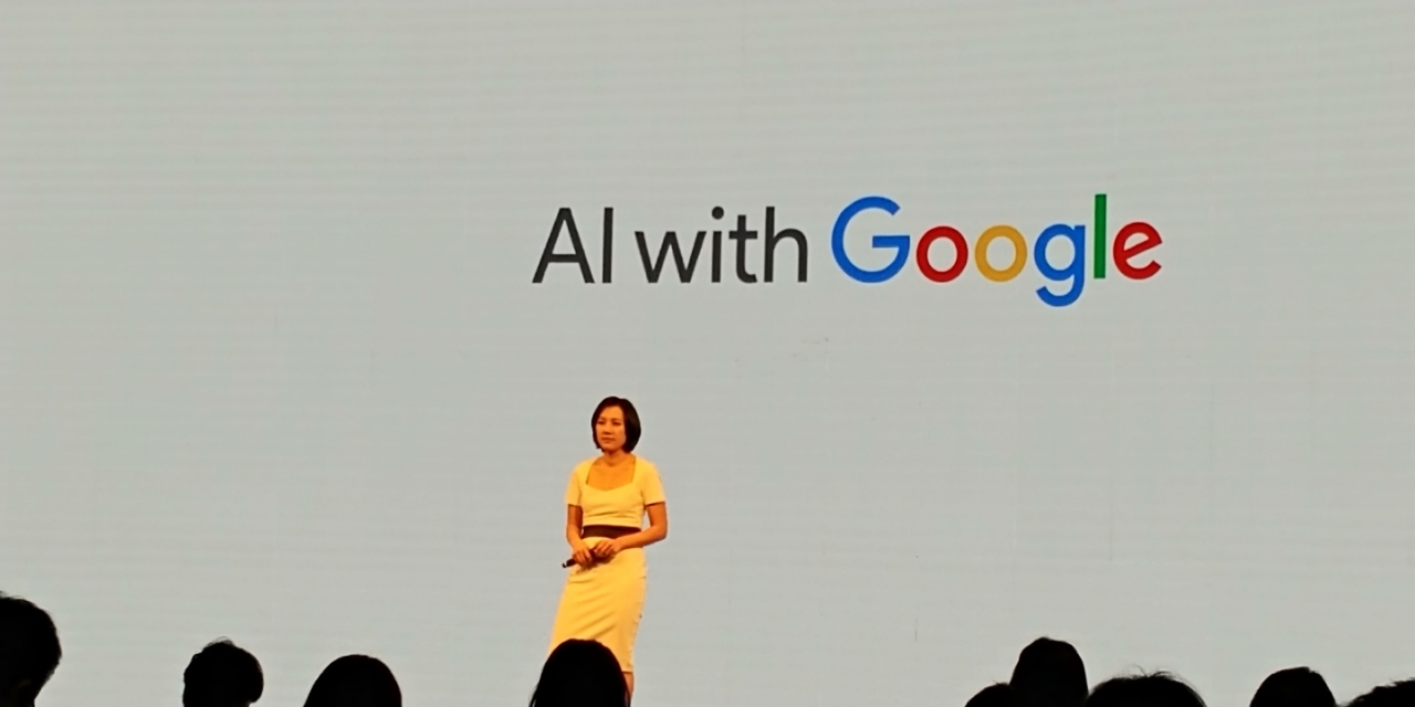 릴리 펭 구글 AI 프로덕트 매니저가 6일 서울 신라호텔에서 열린 ‘AI 위드 구글(with Google) 2019 코리아(Korea) - 모두를 위한 AI’에서 기자들의 질문에 답하고 있다. / 사진=변소인 기자
