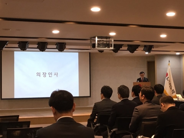 22일 오전 서울 중구 LG서울역빌딩에서 LG이노텍이 정기 주주총회를 개최했다. /사진=윤시지 기자