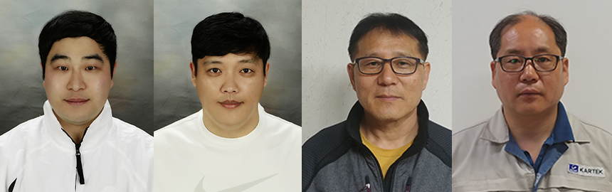 왼쪽부터 서상현(29), 구영호(30), 최철화(60), 김종규(48)씨. / 사진=LG