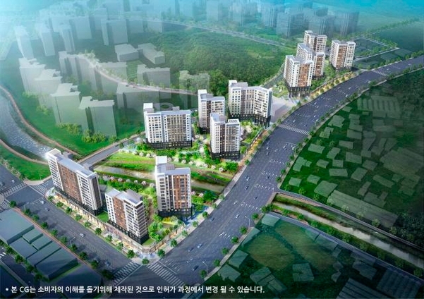 GS건설이 경기도 성남 고등지구에 짓는 ‘고등자이’ 조감도. /GS건설 제공