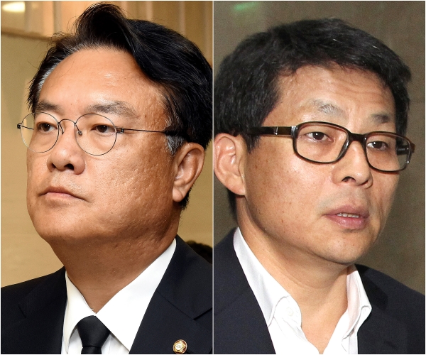 세월호 막말 논란을 빚은 정진석 의원(왼쪽)과 차명진 전 의원(오른쪽). / 사진=연합뉴스