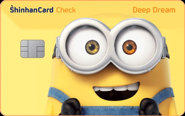 최근 금융권들이 외부 인기 캐릭터를 활용한 마케팅을 확대하고 있다. 사진은 신한카드의 ‘미니언즈’ 카드/사진=신한카드