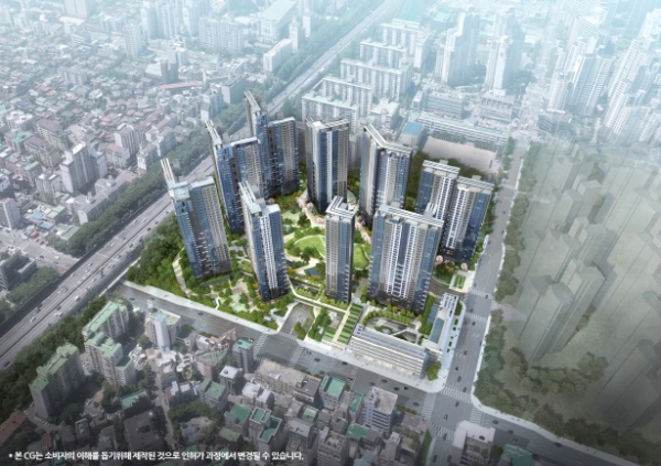 서울 서초구 서초동 무지개아파트를 재건축하는 서초그랑자이 조감도 / 사진=GS건설