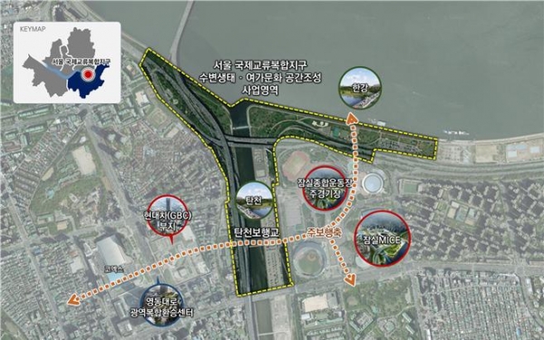 서울 국제교류복합지구 내 수변생태-여가문화 공간 사업 대상지. / 사진=서울시