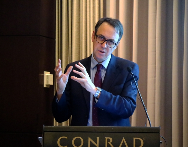 키이쓰 웨이드 슈로더그룹 수석이코노미스트는 26일 서울 여의도에서 열린 ‘2020년 글로벌 경제 및 시장’ 설명회에서 “전체적인 글로벌 경제는 올해 성장 둔화를 겪었지만 2020년에는 점차 회복세가 시작될 것으로 예상된다”라고 말했다. / 사진=프레인키웨스트.