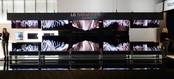 지난 CES2020에서 전시된 LG전자 롤러블 TV/ 사진=LG전자