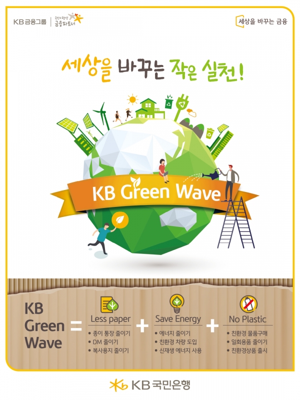 KB국민은행 ‘고객과 함께하는 KB Green Wave 캠페인’ 포스터/사진=KB국민은행