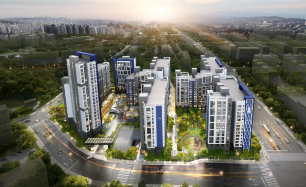 포스코건설이 1700억 규모의 용인 수지 보원아파트 리모델링 사업을 수주했다. 사진은 용인 수지 보원아파트 조감도. /사진=포스코건설