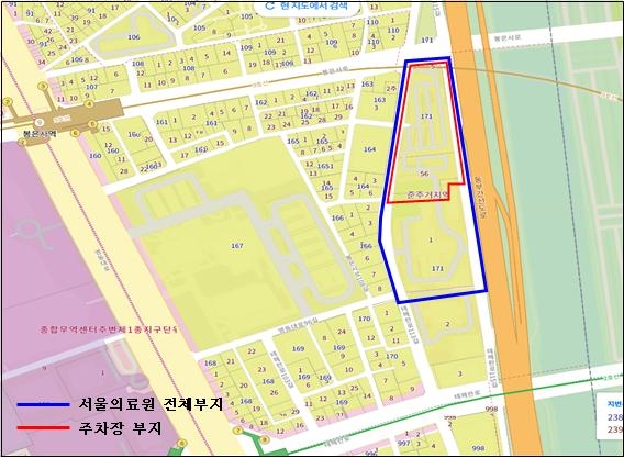 서울의료원 부지 위치도 / 사진=강남구청