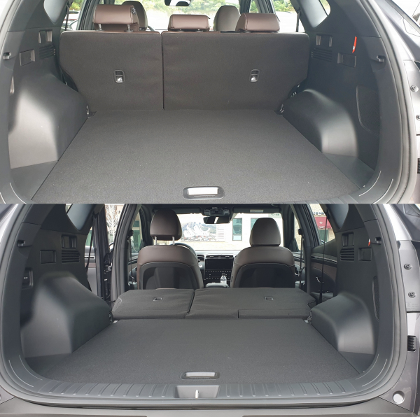 트렁크 및 2열 접었을 때의 모습. / 사진=박성수 기자