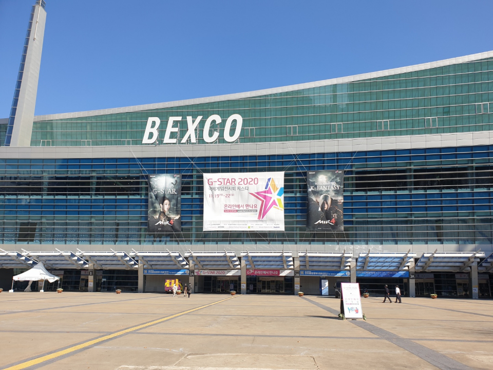 지스타가 열리는 벡스코 현장 모습. / 사진=원태영 기자