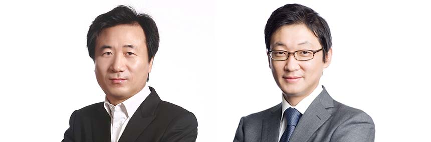 (왼쪽부터) 유신열 신세계디에프 신임대표이사, 문성욱 시그나이트파트너스 신임 대표이사. /사진=신세계그룹