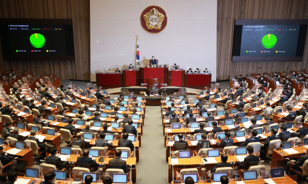 2일 국회 본회의를 통과한 내년도 예산은 정부안 대비 2조2000억원이 순증했다. /사진=연합뉴스