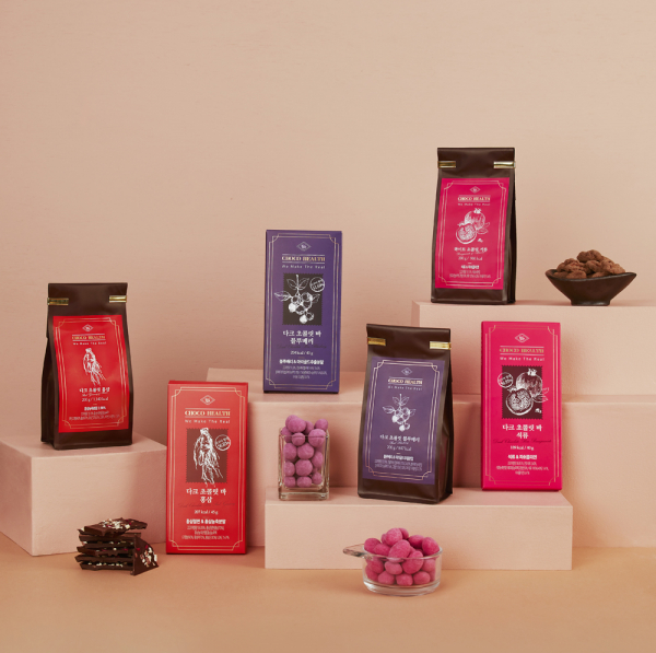 ‘원더그린’이 국내 최초 기능성 초콜릿 '초코헬스' 6종을 7일 출시했다. / 사진=원더그린