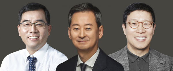 왼쪽부터 강신호 CJ대한통운 신임 대표, 최은석 CJ제일제당 신임 대표, 강호성 CJ ENM 신임 대표. /사진=CJ, 그래픽=김은실 디자이너.