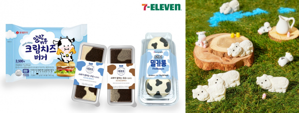 세븐일레븐(왼쪽)과 이마트24(오른쪽)이 선보인 신축년 상품. / 사진=세븐일레븐, 이마트24