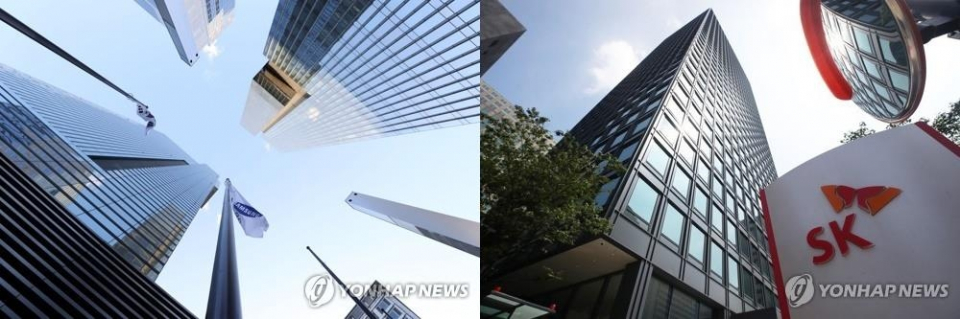 삼성그룹과 SK그룹 본사 사옥/사진=연합뉴스