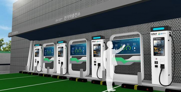 기아-GS칼텍스 협업으로 설치된 전기차 초급속 충전기 예상도. /사진=기아