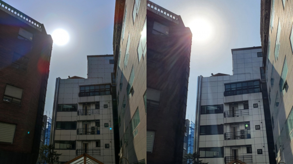 샤오미 레드미노트10 프로(좌)로 촬영한 사진과 갤럭시S10e 촬영 사진. /사진=윤시지 기자