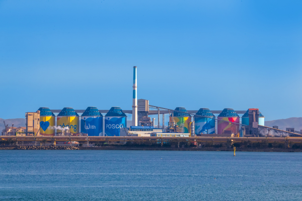 포항제철소에 준공한 사일로 8기 모습. / 사진=포스코