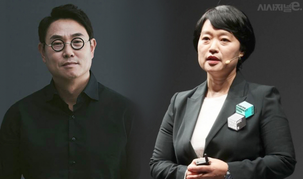 여민수 카카오 공동대표(왼쪽)과 한성숙 네이버 대표. / 사진 = 각사