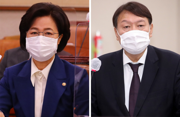 추미애 전 법무부 장관(왼쪽)과 윤석열 전 검찰총장. /사진=연합뉴스