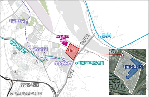 하남 H2 프로젝트 부지 위치도 / 사진=하남도시공사