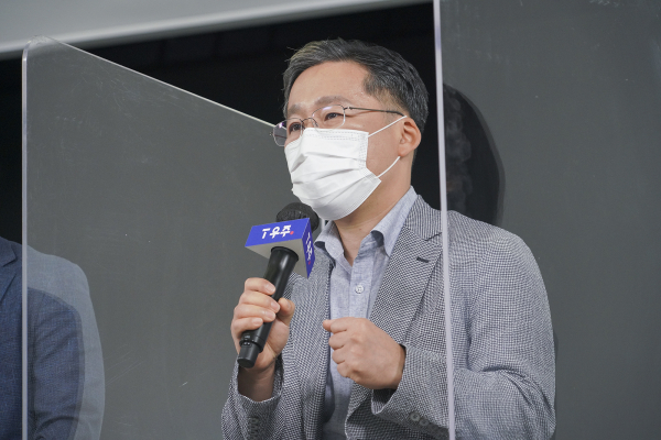 이상호 11번가 사장이 온라인 간담회에서 질문에 답변하고 있다. / 사진=11번가