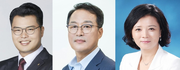 서진석 의장(왼쪽)과 기우성 부회장(가운데), 장윤숙 수석부사장. / 사진=셀트리온, 저출산고령사회위원회