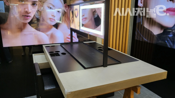 신세계백화점 타임스퀘어점 슈에무라 매장. / 사진=한다원 기자