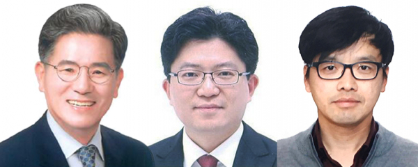 박완주 사장(왼쪽)과 최응섭 상무(가운데), 유승구 상무. / 사진=비보존제약