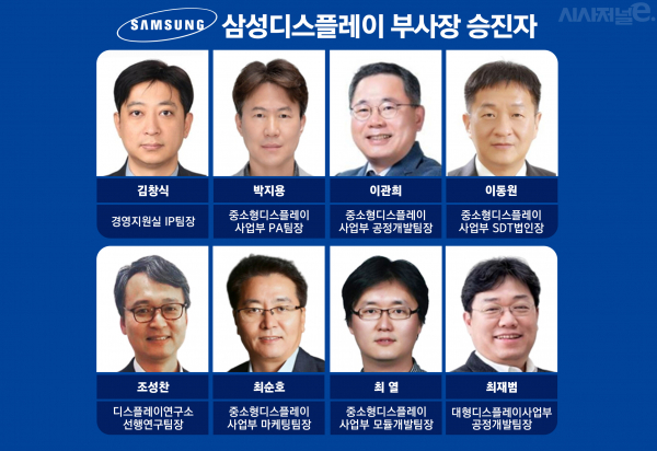 삼성디스플레이 부사장 승진자. /사진=삼성디스플레이, /그래픽=김은실 디자이너