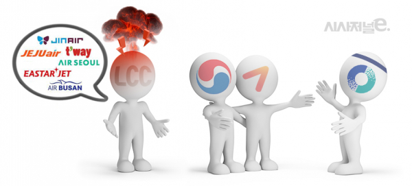 공정위가 대한항공과 아시아나항공 기업결합을 승인하며 일부 노선에 대해 슬롯 및 운수권 반환을 지시했으나, LCC 업계는 사실상 혜택을 보기 쉽지 않아 허탈하다는 반응이다. / 사진=김은실 디자이너