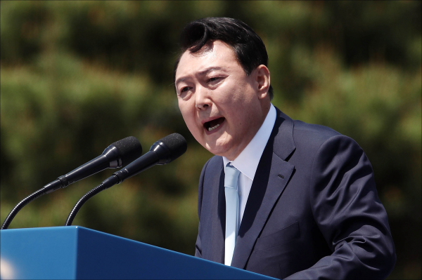 윤석열 대통령이 10일 국회에서 열린 제20대 대통령 취임식에서 취임사를 하고 있다. / 사진=연합뉴스