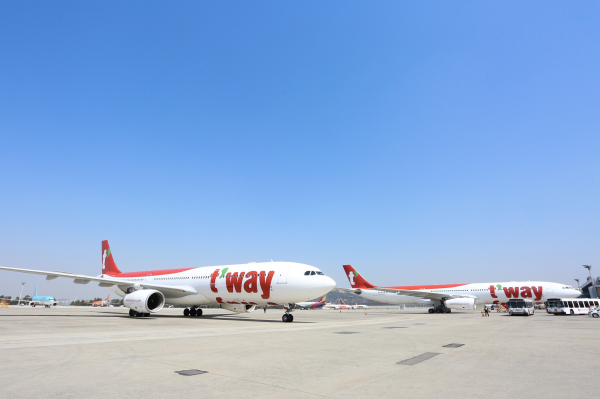 티웨이항공의 A330-300 1호기, 2호기 / 사진=티웨이항공