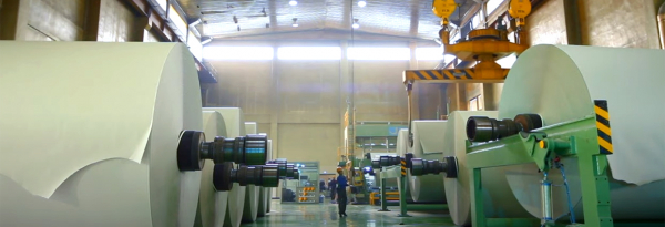 한솔제지 대전공장 내부. / 사진= 한솔제지 홈페이지 갈무리.