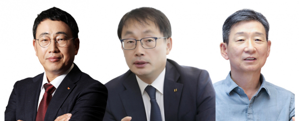 (왼쪽부터)유영상 SK텔레콤 대표, 구현모 KT 대표, 황현식 LG유플러스 대표. / 사진=각사