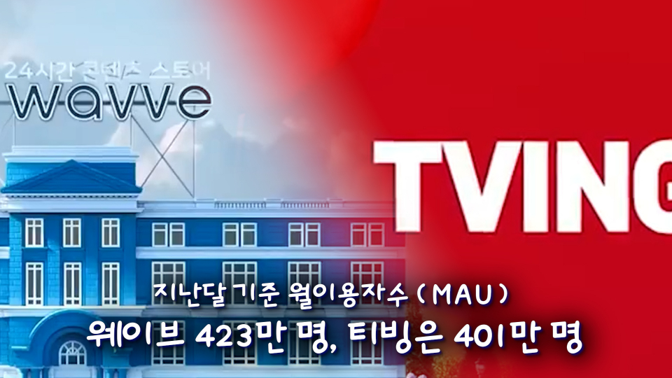웨이브와 티빙의 월이용자수. / 사진=김현준 PD