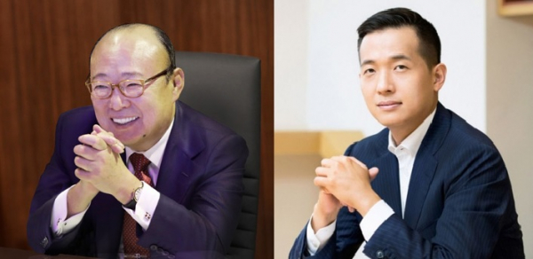 김승연 한화 회장(왼쪽)과 김동관 한화 부회장. /사진=한화