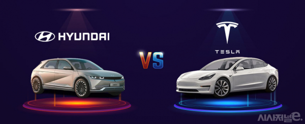 미래 모빌리티 시장에서 현대자동차와 테슬라의 자율주행기술 경합이 예상된다. / 그래픽=정승아 디자이너