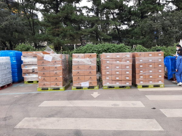 KG스틸에서 보내준 단백질 쉐이크. / 사진=포스코