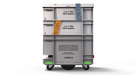 자율주행 딜리버리 로봇 '스토리지(STORAGY)' 디자인 이미지./ 사진=엑스와이지