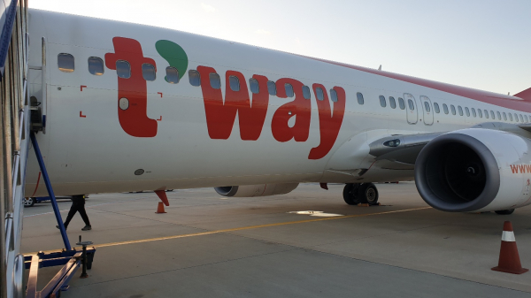 결함이 발생한 항공기 / 사진=제보자