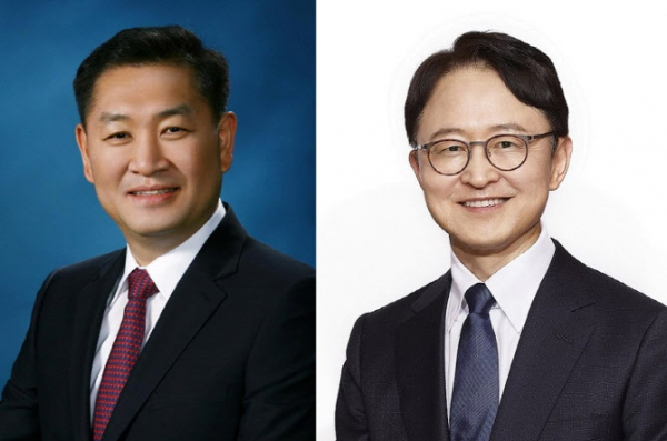 한종희 삼성전자 부회장(왼쪽)과 경계현 삼성전자 사장. /사진=삼성