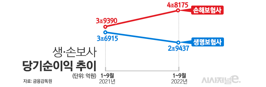 생·손보사의 실적 차이