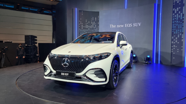 메르세데스벤츠코리아는 1일 국내 최초로 EQS SUV를 공개했다. / 사진=박성수 기자