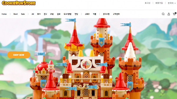 쿠키런 스토어 메인화면 /사진=쿠키런 스토어 갈무리