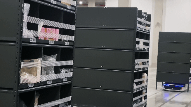 자동 포장기기 소팅봇. / 사진=한다원 기자