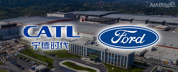 12일(현지 시각) 블룸버그와 로이터 등은 소식통을 인용해 포드가 CATL과 협력해 미시간주 마셜 지역에 LFP 배터리 공장을 세울 계획이라고 보도했다. /그래픽=정승아 디자이너