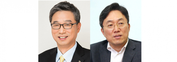 허인 KB금융지주 부회장(왼쪽)과 허필석 KB증권 신임 에쿼티운용본부장/제공=KB